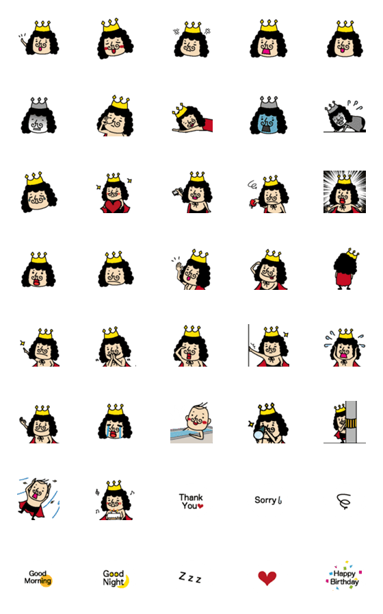 [LINE絵文字]小さな裸の王様絵文字1の画像一覧