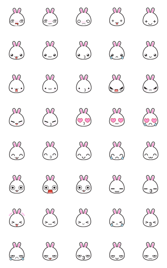 [LINE絵文字]rabbit cuteの画像一覧