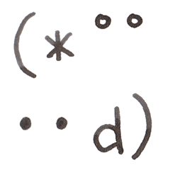 [LINE絵文字] 手書きの顔文字の画像