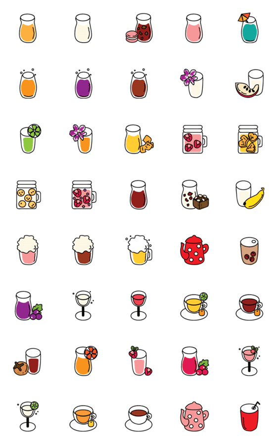 [LINE絵文字]Food emoji 8 ^^の画像一覧