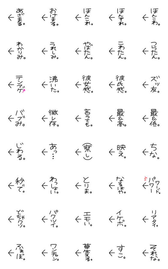 [LINE絵文字]ツッコミ絵文字（流行り語編）の画像一覧