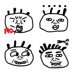[LINE絵文字] what is the ugly man doing？ 1の画像