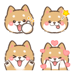 [LINE絵文字] もふもふ♡柴犬絵文字の画像