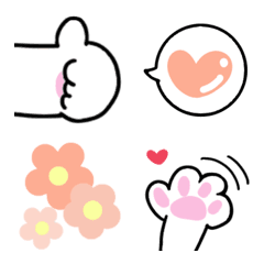猫と肉球❤️見やすい顔文字の絵文字メイン画像
