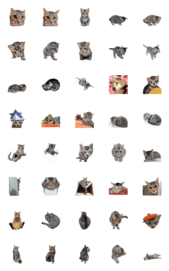 [LINE絵文字]ネコの絵文字の画像一覧