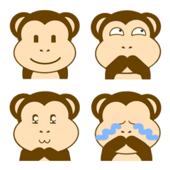 [LINE絵文字] Monkey Bros. Emojiの画像