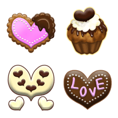 [LINE絵文字] クッキー＆チョコレート絵文字 セットの画像