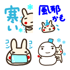 [LINE絵文字] 『冬』使いやすい絵文字【うさぎ】の画像