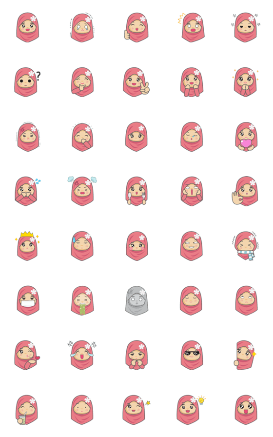 [LINE絵文字]Ameena Emojiの画像一覧