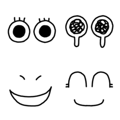 シンプルな目文字＆顔文字の絵文字メイン画像