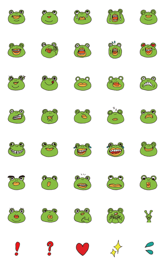 [LINE絵文字]カエルの惑星の画像一覧