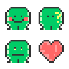 [LINE絵文字] The Green Face Emojiの画像