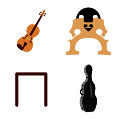 [LINE絵文字] 弦楽器奏者のための絵文字の画像