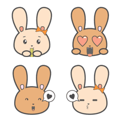 [LINE絵文字] Baby Bunnies - Couple Emojiの画像