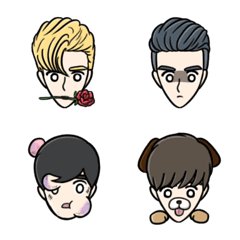 [LINE絵文字] Big head Oppa！の画像