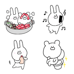 毎日使える♪ウサギとクマのダジャレ④の絵文字メイン画像