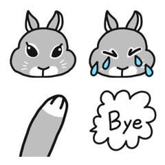 もふもふ かわいい うさぎの絵文字メイン画像