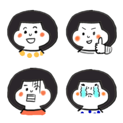 [LINE絵文字] 基本の女の子絵文字の画像