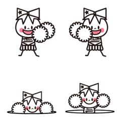 [LINE絵文字] チアリーダーがキュートなチア絵文字の画像