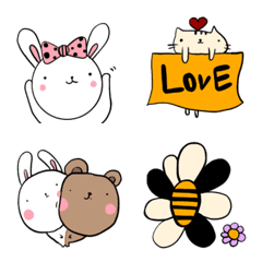 ゆるゆる森の動物さんの絵文字メイン画像