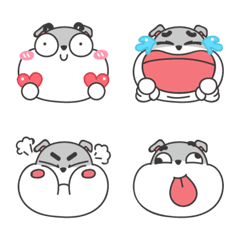 [LINE絵文字] Fat Dog Pudding - Emojiの画像