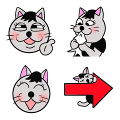 [LINE絵文字] 居候猫ポコタンの絵文字～基本編～の画像