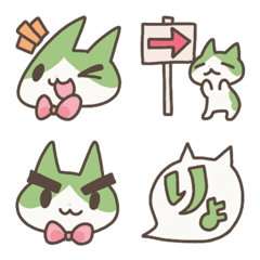 [LINE絵文字] シンプルキュート！ハチワレねこえもじ！の画像