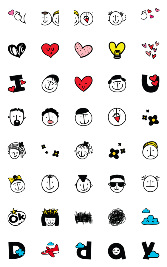 [LINE絵文字]Emoji : Cute Graffitiの画像一覧