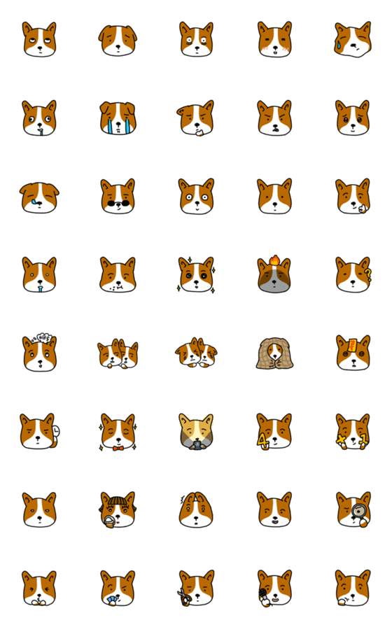 [LINE絵文字]corgi's Lifeの画像一覧