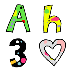 POCAママの絵文字 【デコ英数字編】の絵文字メイン画像