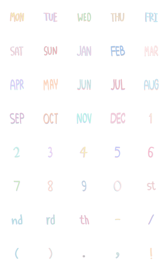 [LINE絵文字]Pastel Datesの画像一覧