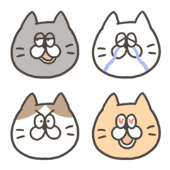 [LINE絵文字] ポップなねこ絵文字の画像