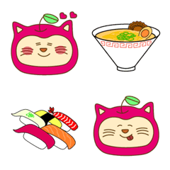 [LINE絵文字] 腹ペコねこリン絵文字の画像