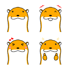 [LINE絵文字] カワウソの顔絵文字の画像