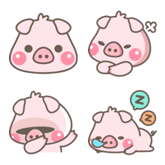 [LINE絵文字] Pinky Piglet Emojiの画像