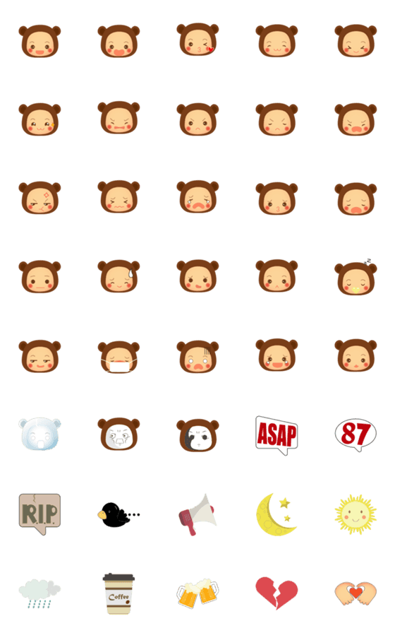 [LINE絵文字]Babe Emojiの画像一覧