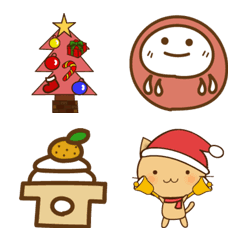 [LINE絵文字] クリスマス・年末年始の画像