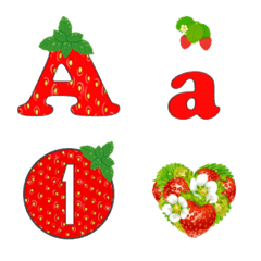 [LINE絵文字] fruits(strawberry) emojiの画像