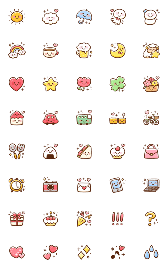 [LINE絵文字]毎日使える♪ほのぼの絵文字の画像一覧