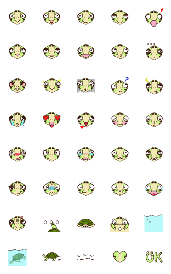 [LINE絵文字]dimple turtleの画像一覧