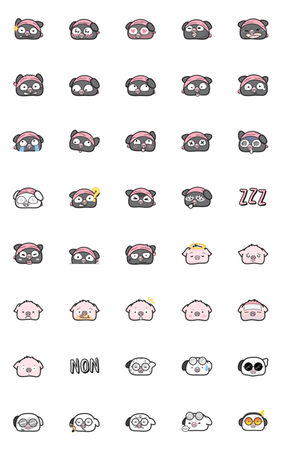 [LINE絵文字]The Three Pigs Story Emojiの画像一覧