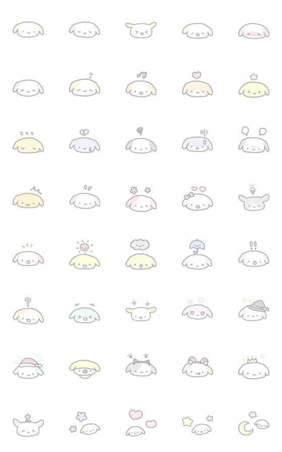[LINE絵文字]たれみみうさぎの画像一覧