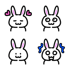 シンプルうさぎ絵文字の絵文字メイン画像