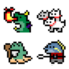 ドット絵 絵文字モンスター Fire Ver.の絵文字メイン画像