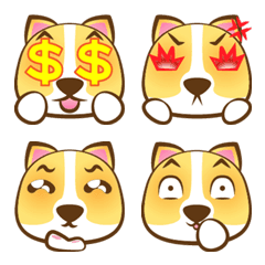 [LINE絵文字] bored dog - Expression stickerの画像