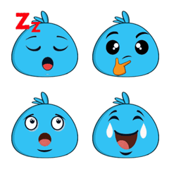 [LINE絵文字] Simply Blue Bird Emojiの画像