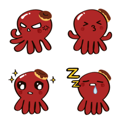 [LINE絵文字] OCTOPUS with Donutの画像