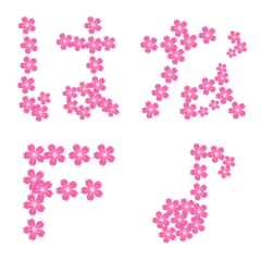 [LINE絵文字] Sakura Fonts Emoji (Japanese - English)の画像