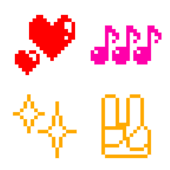 [LINE絵文字] ドット絵文字 記号編の画像