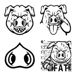 [LINE絵文字] Greedy Pig のいつもの生活【絵文字】の画像